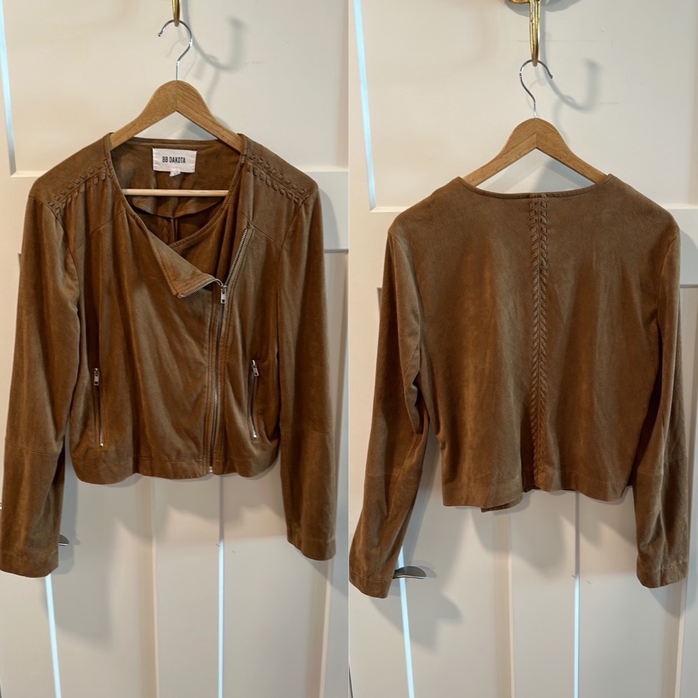 BB Dakota Faux Leather Moto Jacket. Size M.